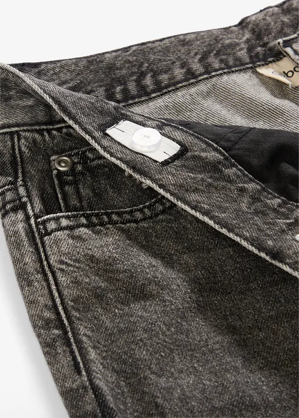 Loose-Fit-Jeans mit verstellbarem Bund, Straight, bonprix