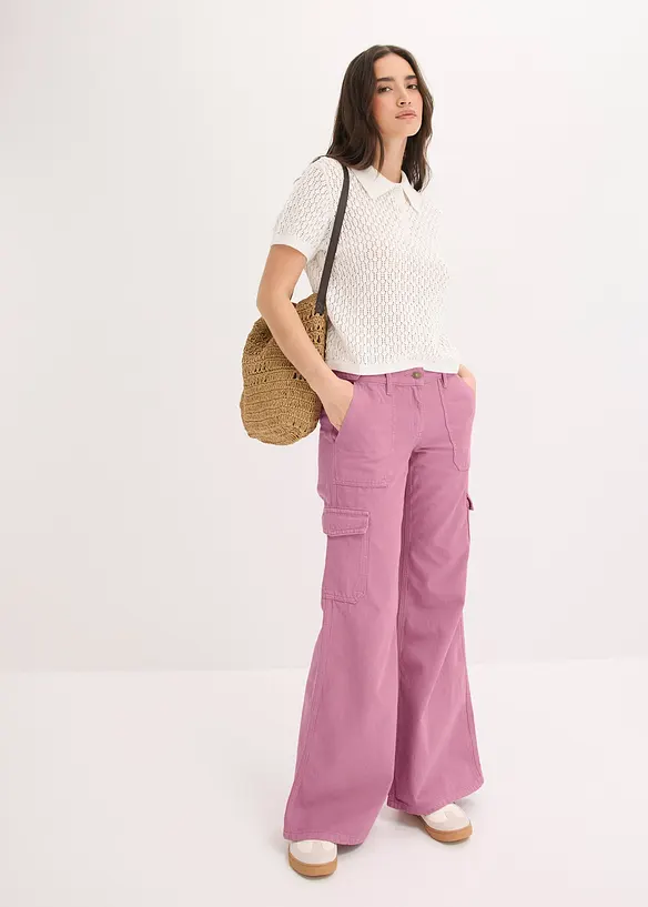 Pantalon cargo 100% coton, bonprix