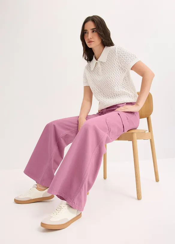 Pantalon cargo 100% coton, bonprix