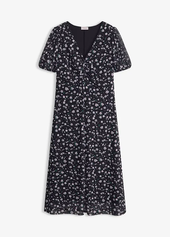 Jerseykleid aus feinem Mesh, bonprix