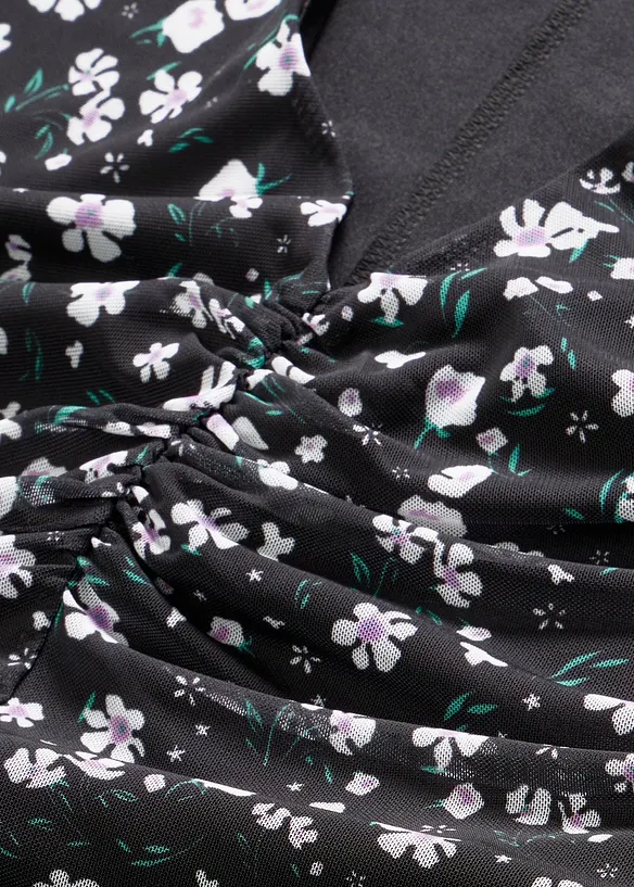 Jerseykleid aus feinem Mesh, bonprix