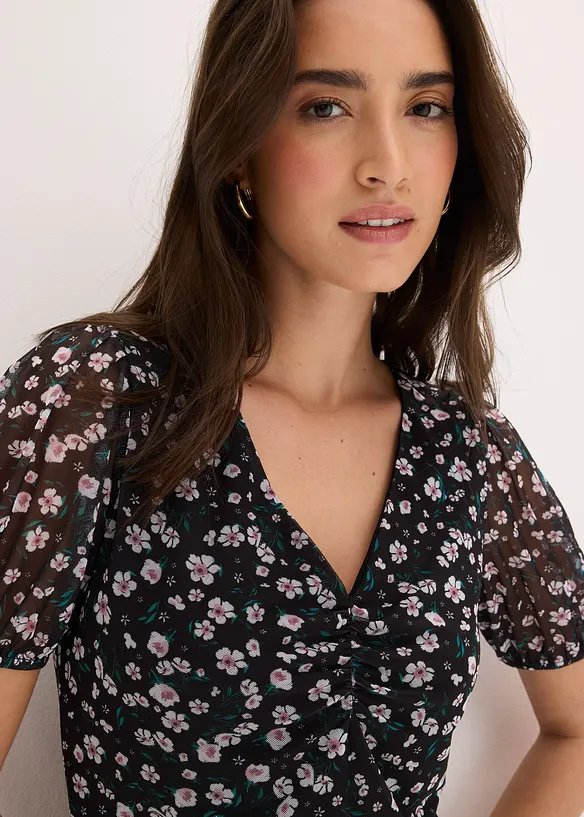 T-shirt en mesh d&eacute;licat, bonprix