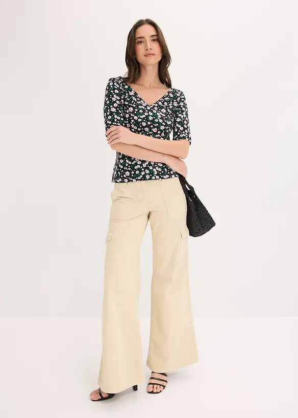 T-shirt en coton extensible, bonprix