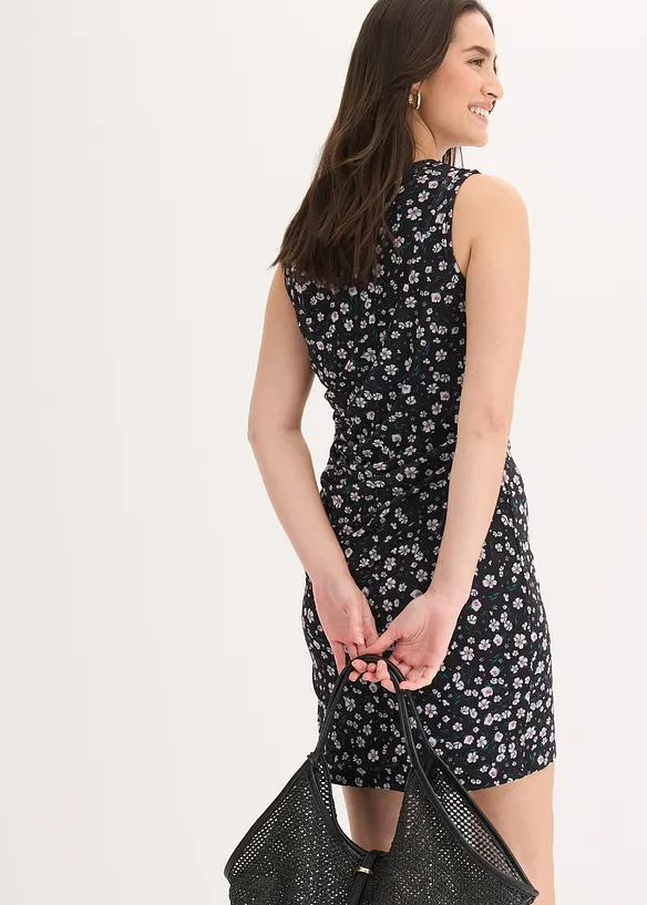 Tailliertes Minikleid aus feinem Mesh, bonprix