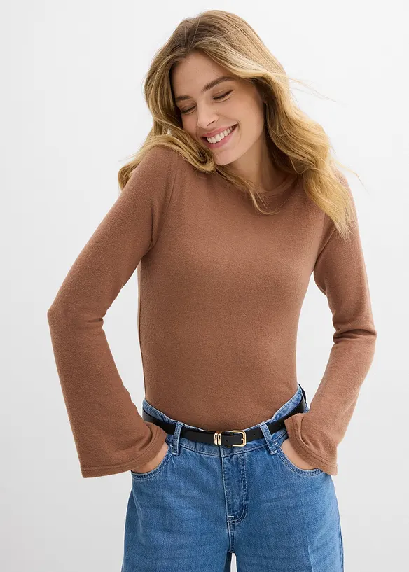 Langarmshirt aus softem Viskose-Mix, bonprix