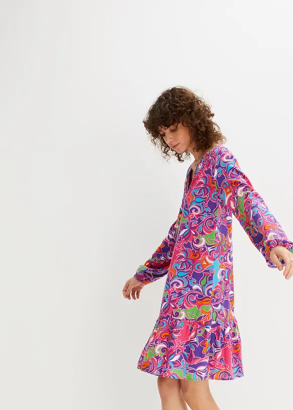 Tunika-Kleid aus flie&szlig;ender Viskose, bonprix