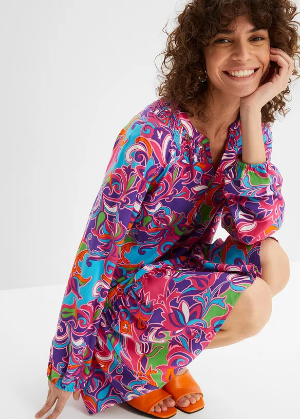 Tunika-Kleid aus flie&szlig;ender Viskose, bonprix