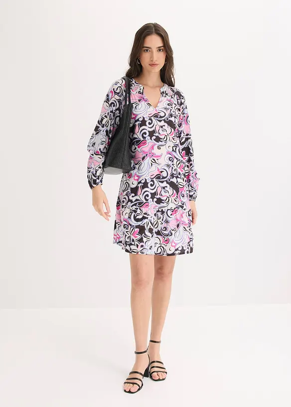 Tunika-Kleid aus flie&szlig;ender Viskose, bonprix