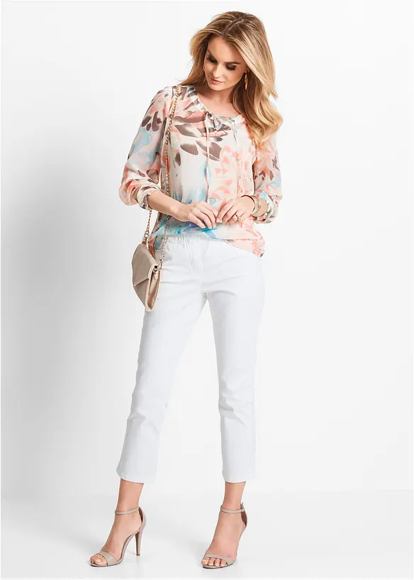 Pantalon 7/8 &agrave; taille &eacute;lastiqu&eacute;e, bonprix