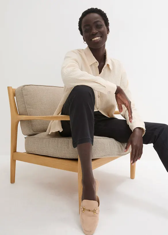 Pantalon 7/8 &agrave; taille &eacute;lastiqu&eacute;e, bonprix