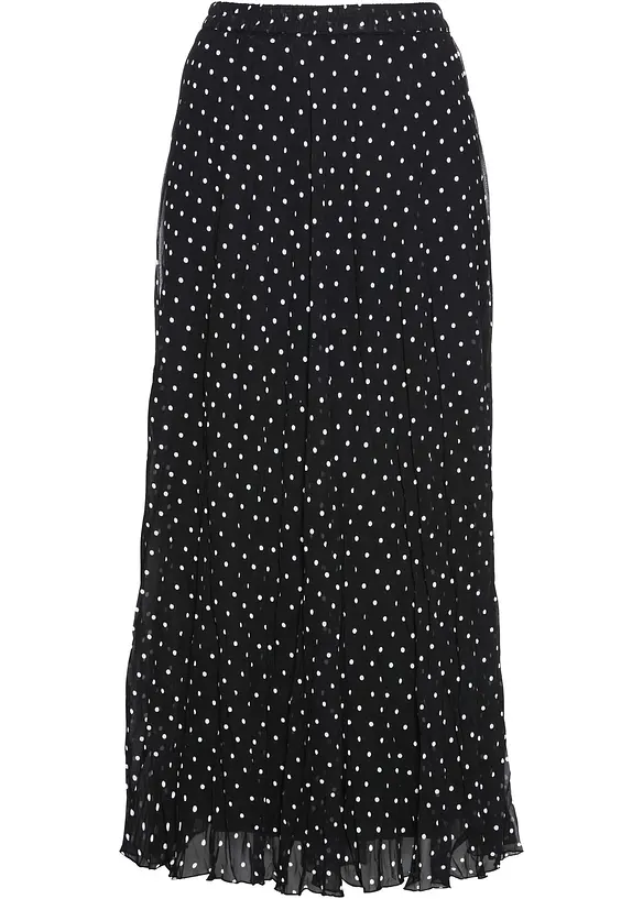 Jupe en mousseline effet froiss&eacute;, bonprix