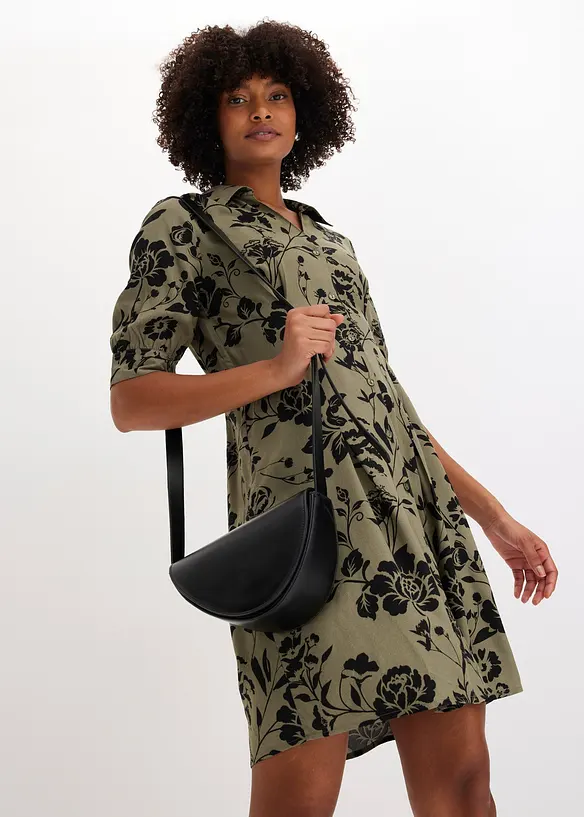 Blusenkleid aus flie&szlig;ender Viskose, bonprix