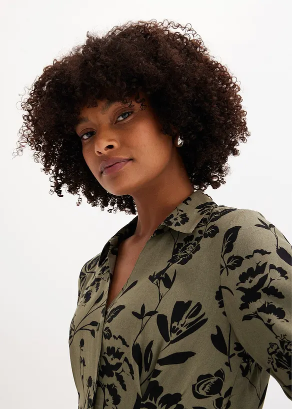 Blusenkleid aus flie&szlig;ender Viskose, bonprix