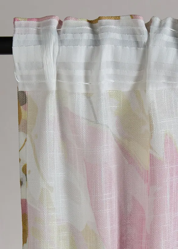 Vorhang mit Blumendruck (1er Pack), bonprix