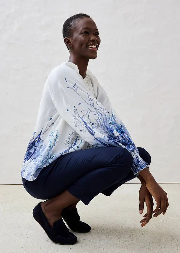 Bluse mit Seidenanteil, bonprix