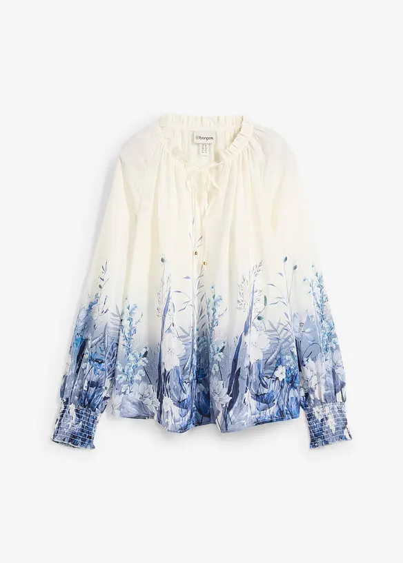 Bluse mit Seidenanteil, bonprix