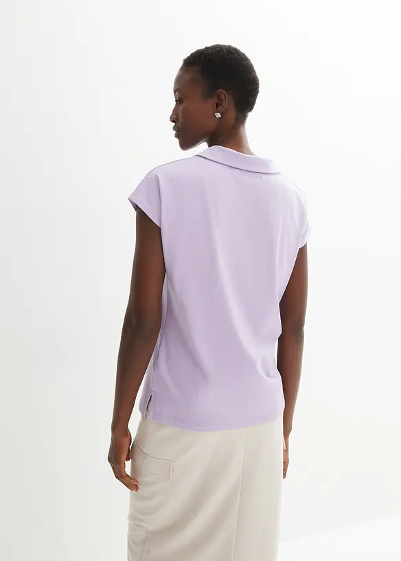 Shirt mit offenem Polokragen, bonprix