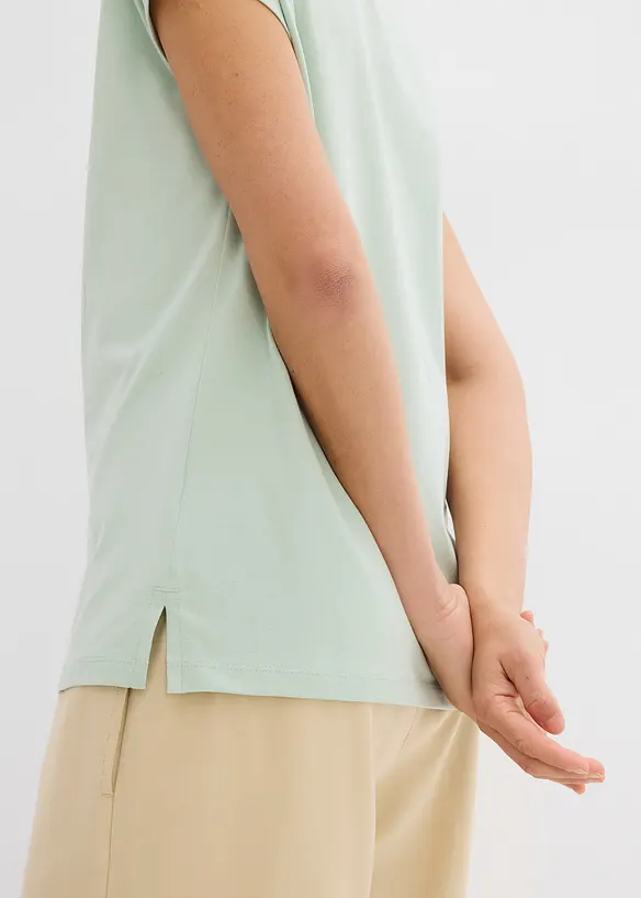 Shirt mit offenem Polokragen, bonprix