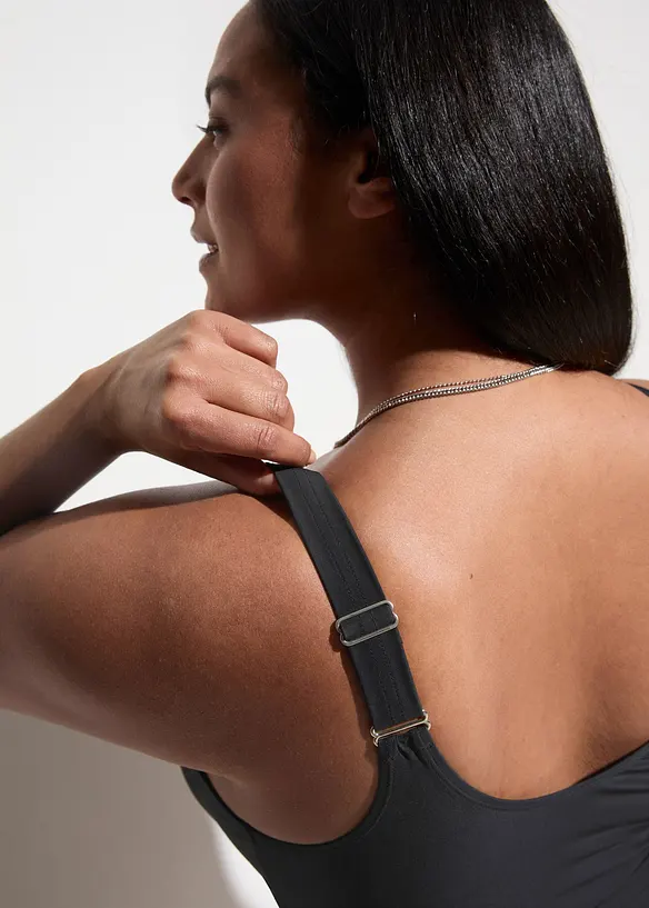 Medium Shape-Badeanzug mit tiefem Ausschnitt, bonprix