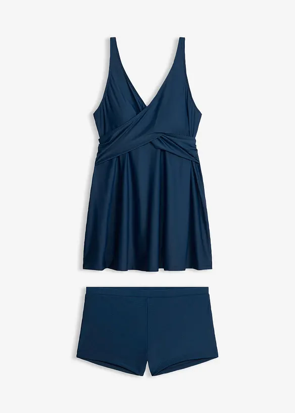 Tankini long (ens. 2 pces) &agrave; encolure V, bonprix