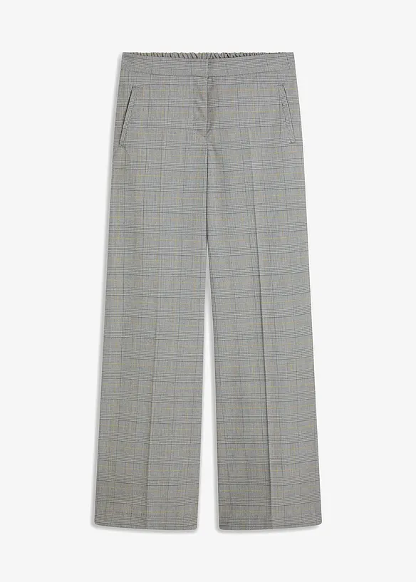 Pantalon large &agrave; carreaux &eacute;cossais, bonprix