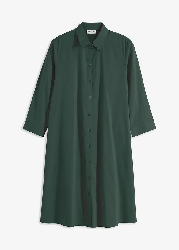 Hemdblusenkleid aus griffigem Popeline, bonprix