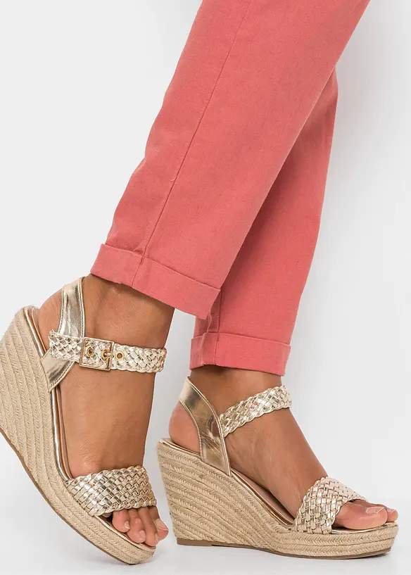 Pantalon en lin m&eacute;lang&eacute;, bonprix