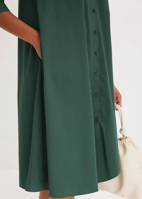 Hemdblusenkleid aus griffigem Popeline, bonprix