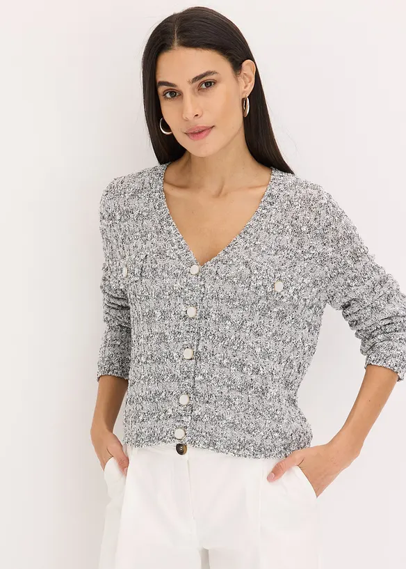 Boucl&eacute; Strickjacke, bonprix