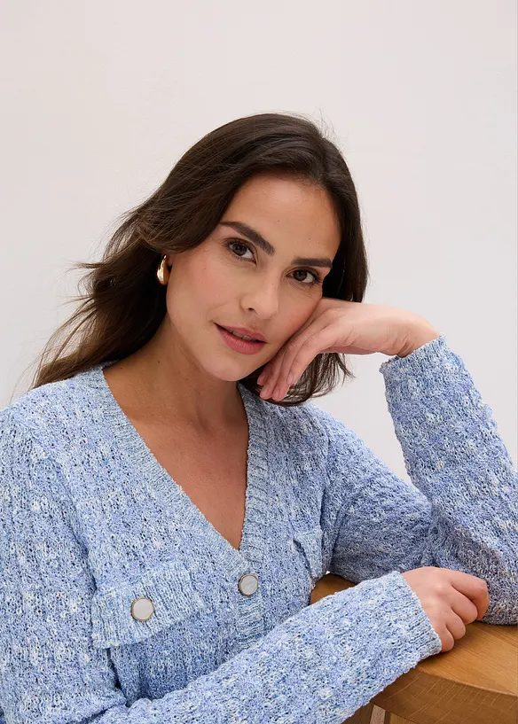 Boucl&eacute; Strickjacke, bonprix