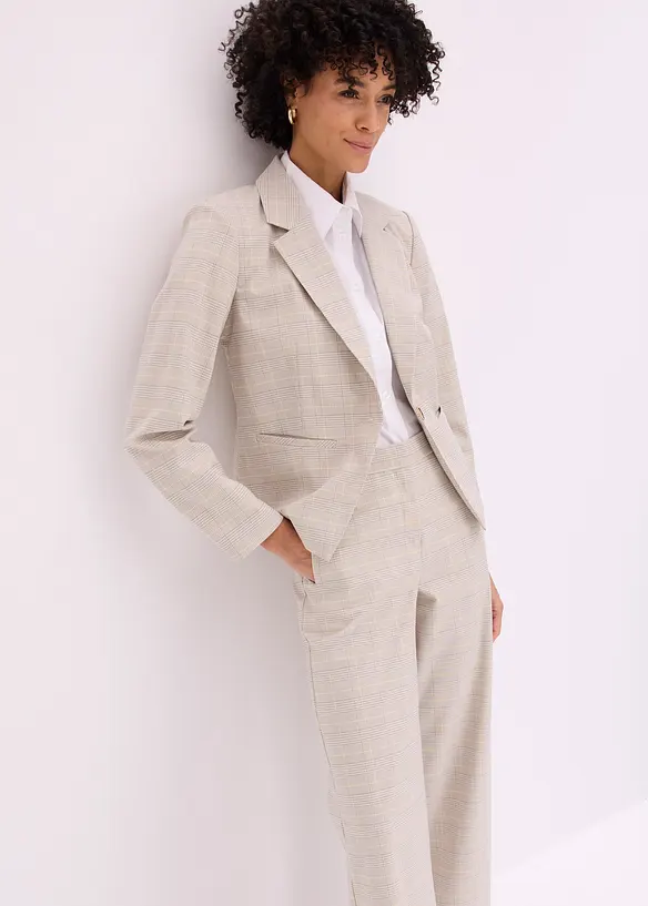 Glencheck Marlenehose mit Viskose, bonprix