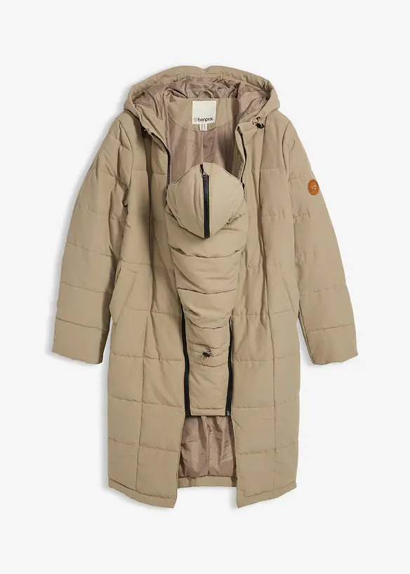 3-in-1 Umstandssteppmantel und Tragemantel, bonprix