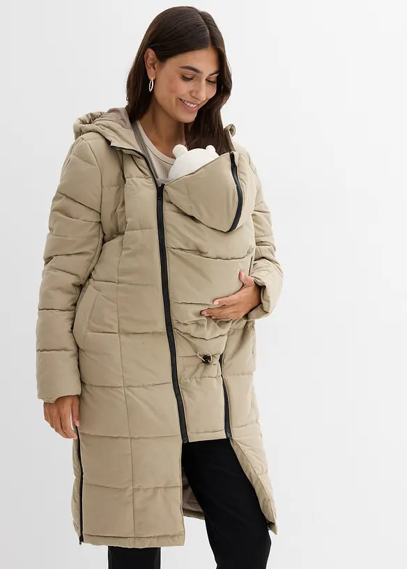 3-in-1 Umstandssteppmantel und Tragemantel, bonprix