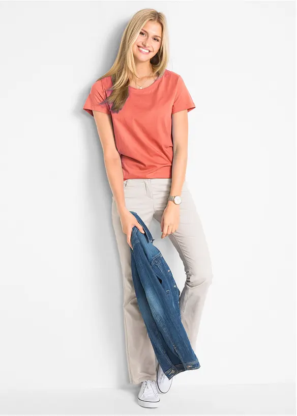 Lot de 5 T-shirts col rond, bonprix