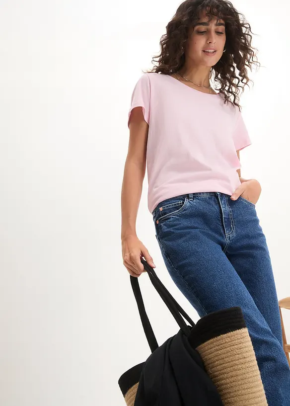 Lot de 5 T-shirts col rond, bonprix