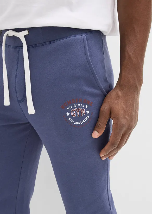 Pantalon de jogging 100% coton avec d&eacute;tails sportifs, bonprix