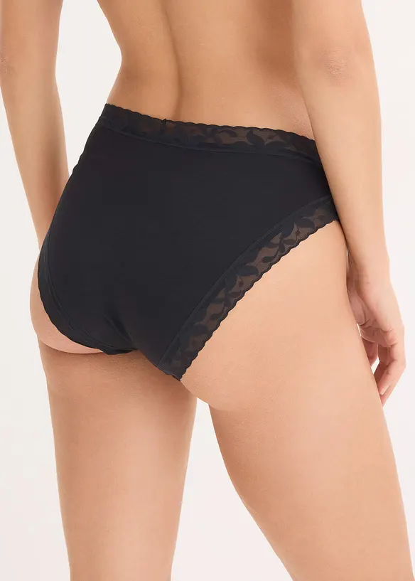Maxislip mit Spitze (5er Pack), bonprix