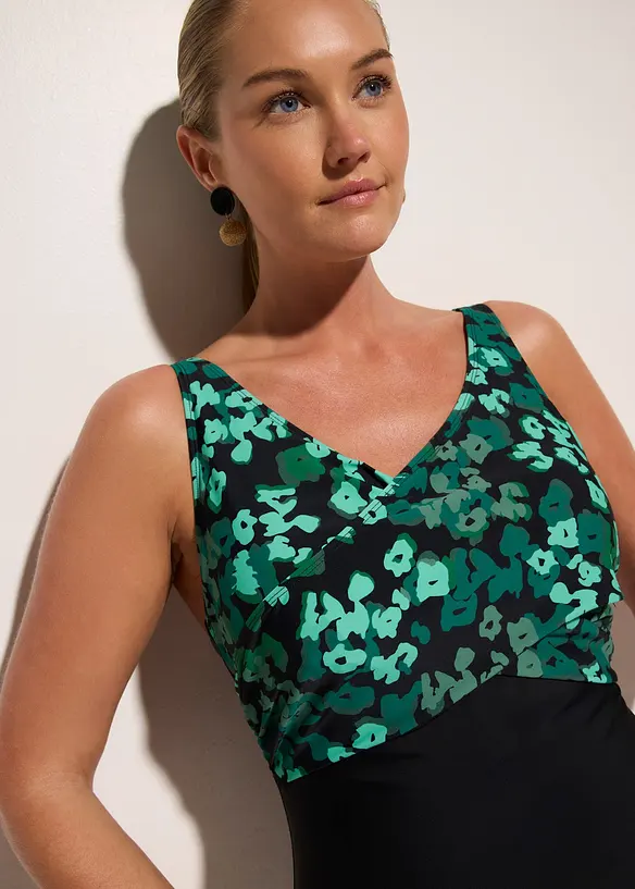 Medium Shape-Badeanzug mit Wickeloptik, bonprix