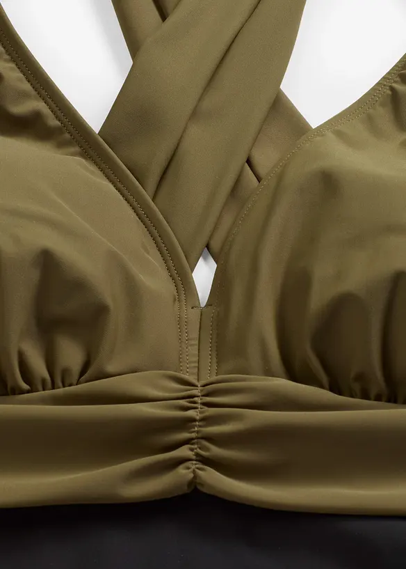 Maillot 1 pi&egrave;ce sculptant, maintien l&eacute;ger, encolure V, bonprix