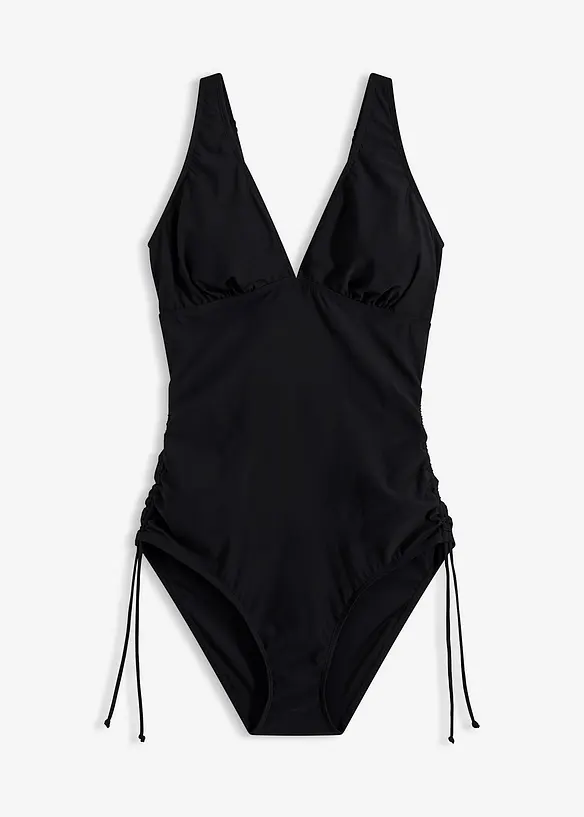 Maillot 1&nbsp;pi&egrave;ce sculptant avec la&ccedil;ages, maintien l&eacute;ger, bonprix