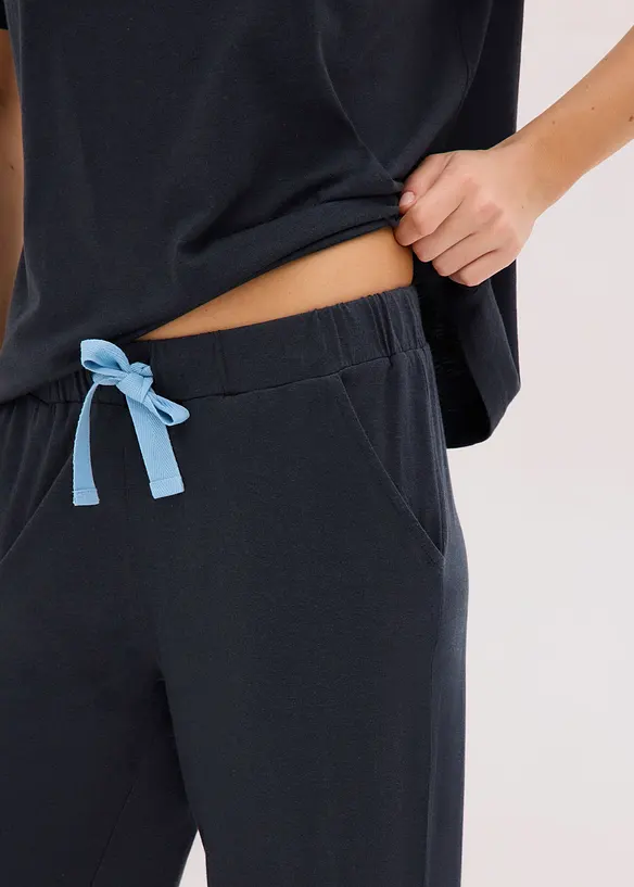Capri-Pyjama aus softem Viskose-Mix, bonprix