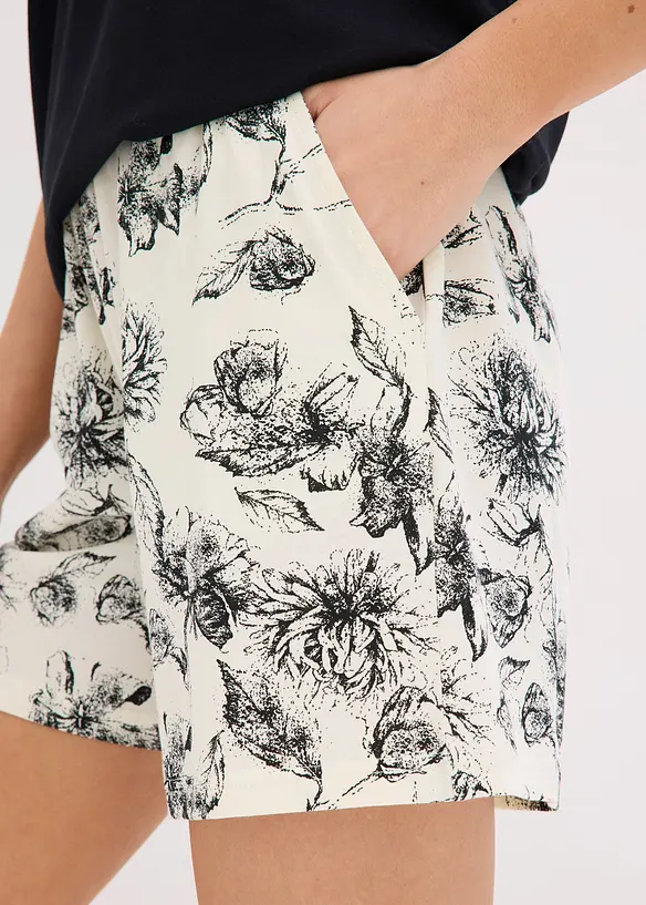 Shorty mit Polokragen aus reiner Baumwolle, bonprix