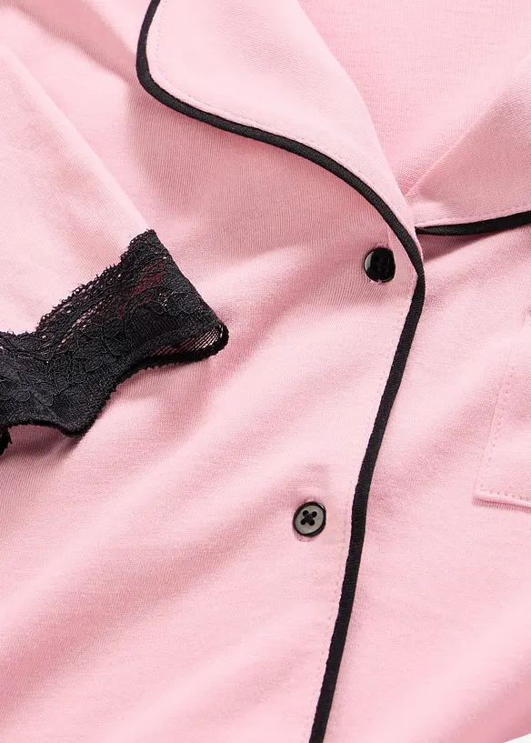 Pyjama aus softem Viskose-Mix mit Knopfleiste, bonprix