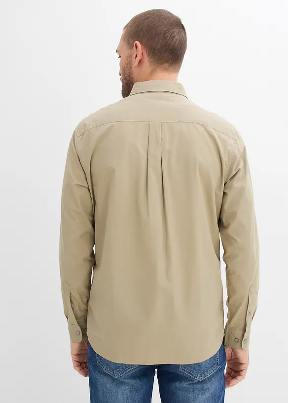 Langarmhemd aus reiner Bio-Baumwolle, bonprix