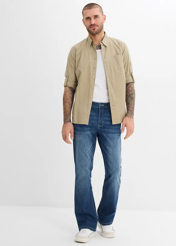 Langarmhemd aus reiner Bio-Baumwolle, bonprix