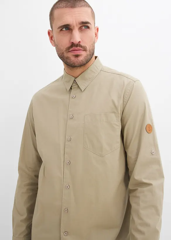 Langarmhemd aus reiner Bio-Baumwolle, bonprix