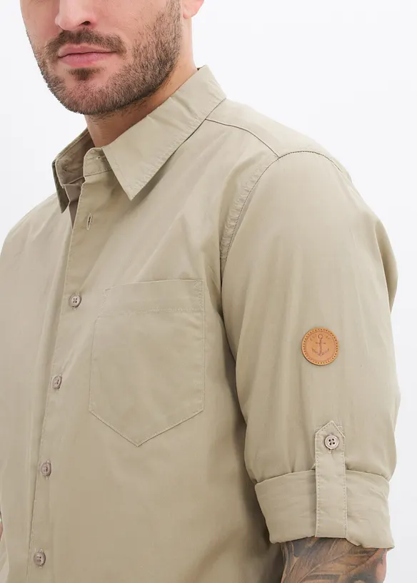 Langarmhemd aus reiner Bio-Baumwolle, bonprix