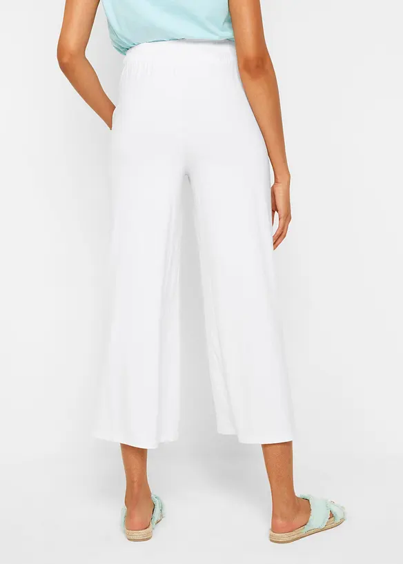 Pantalon fluide en jersey viscose, longueur 7/8, bonprix