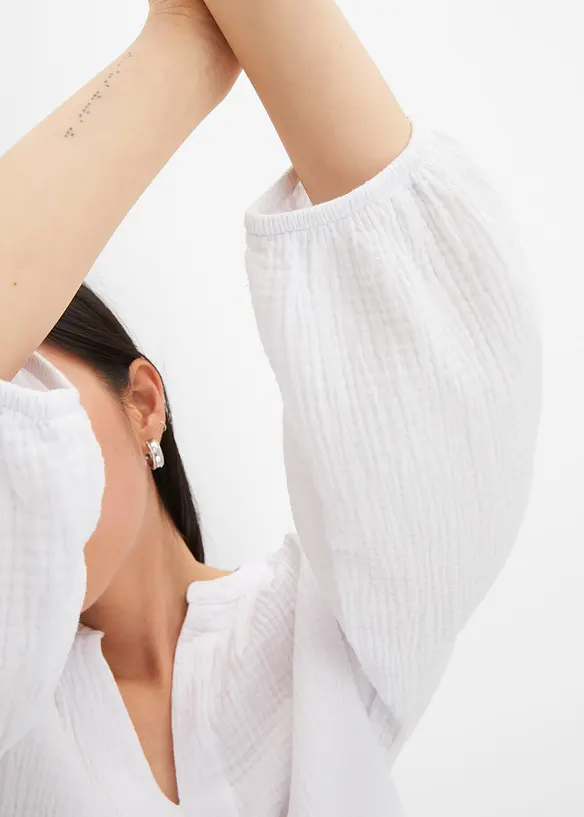 Oversize-Bluse aus Musselin, bonprix