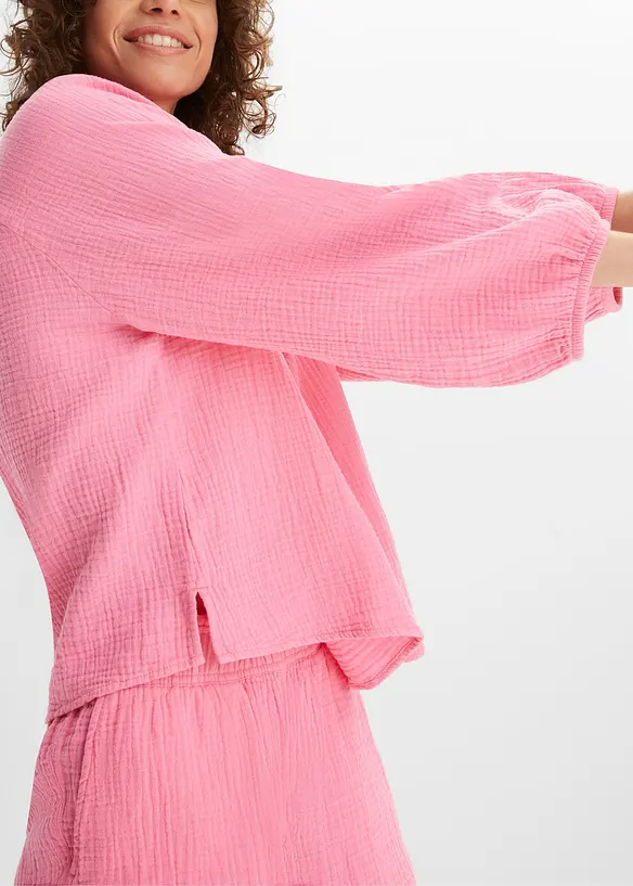 Oversize-Bluse aus Musselin, bonprix